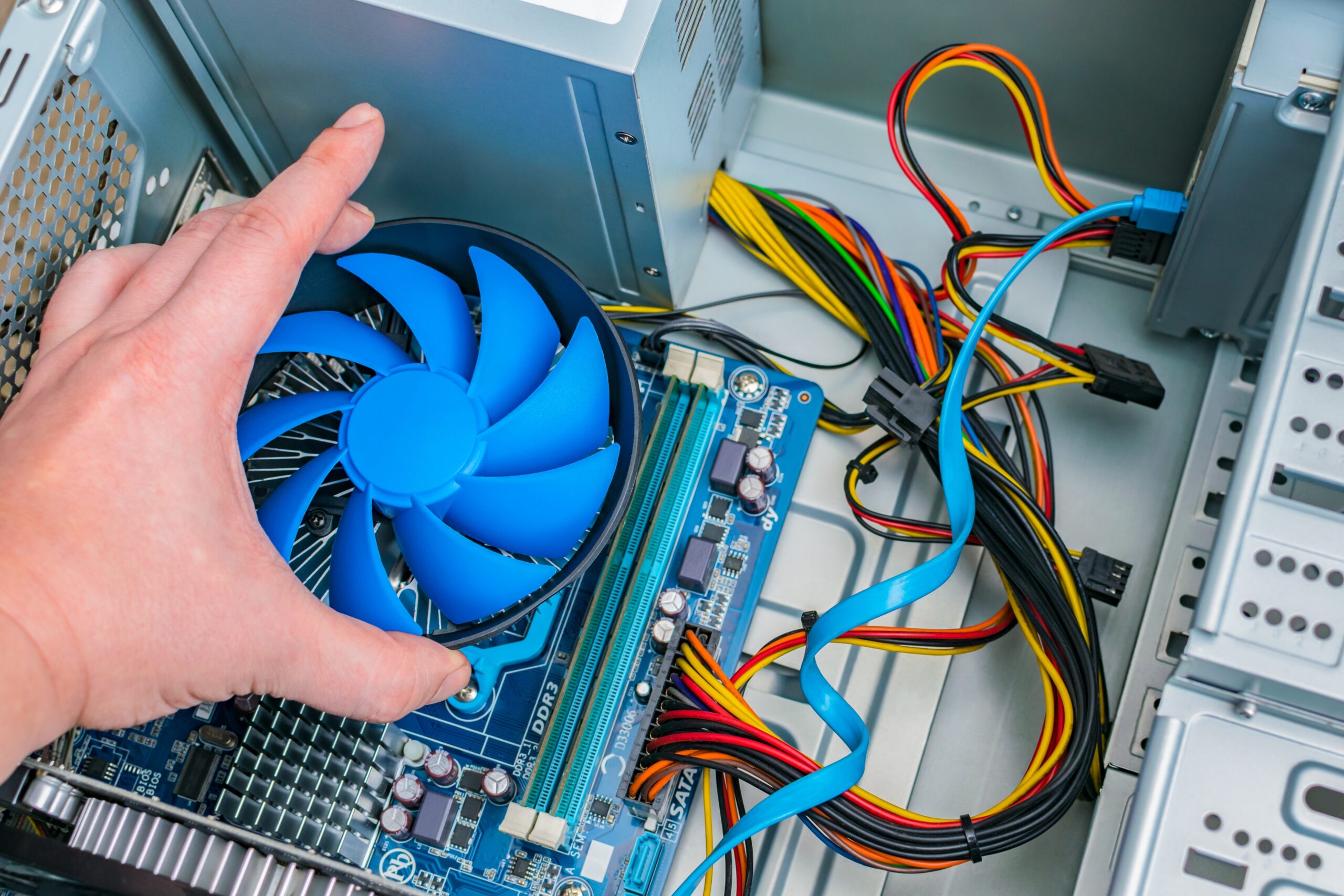 software repair installing a processor fan