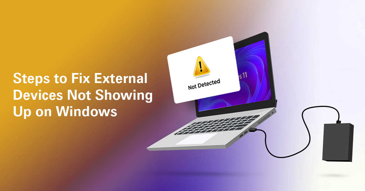 Steps to Fix External Devices Not Showing Up on Windows